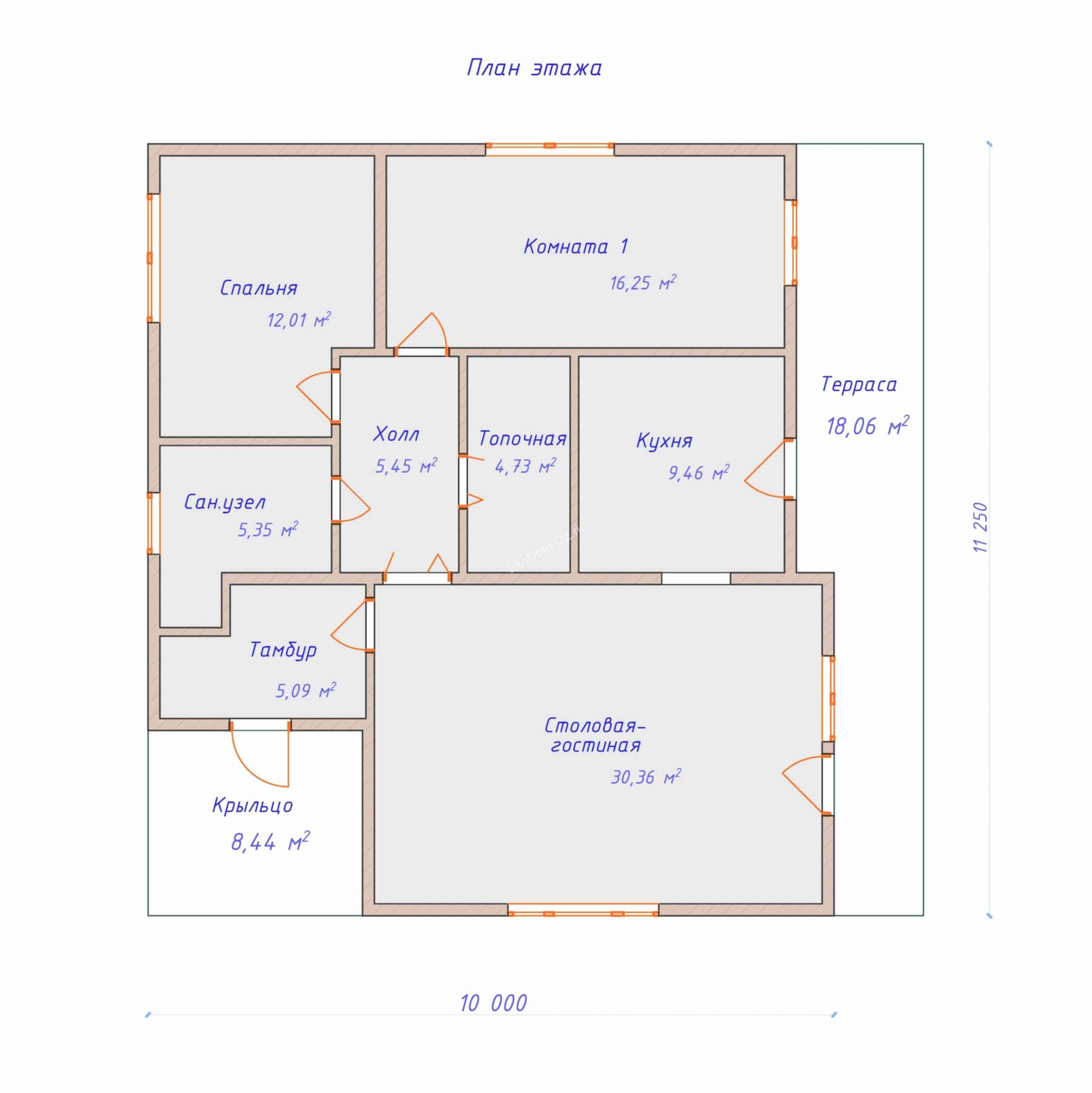 план этажа дом 128 м2